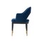 Manhattan Comfort 7-PieceRockaway 70.86 Dining Set with 6 Carrington Chairs in Black and Midnight Blue 6-DT02DC089AR-BKBL - alternate 6